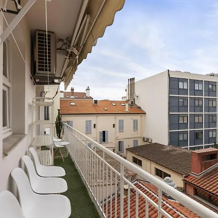 公寓 Le Chypre : 4p Avec Balcon 300m De La 戛纳